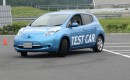 Nissan Leaf with automatic parking location to position over a