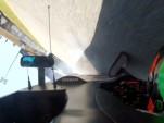 Nissan's DeltaWing racer, upside down at Road Atlanta