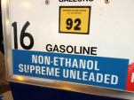 Non-ethanol gasoline pump