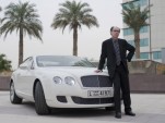Novelist Jeffery Deaver with James Bond's newest ride, the Bentley Continental GT