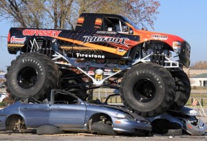 Electric Monster Truck Crushes Puny Gasoline Cars This Weekend