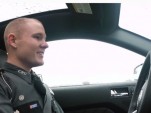 Officer Michael Corley, the third winner in Ford's Mustang Customizer contest