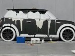 One of the MINI "Wash Me" art cars