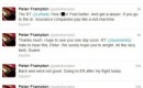 Peter Frampton tweets about being hit by a distracted driver