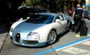 Police in the Czech Republic apply tire clamp to Bugatti Veyron supercar