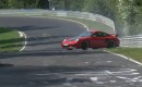 Porsche 911 GT2 RS loses control on Nurburgring
