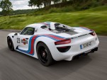 2014 Porsche 918 Spyder in vintage Martini Racing livery