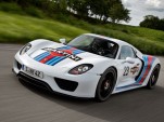 2014 Porsche 918 Spyder in vintage Martini Racing livery
