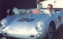 James Dean in his Porsche 550 Spyder, nicknamed "Little Bastard"