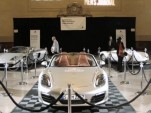 Porsches on display in New York's Grand Central Station