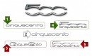 Possible Fiat 500 logos from Fiat USA's Facebook page