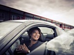 Quuen Latifah and her 2010 Ford Mustang