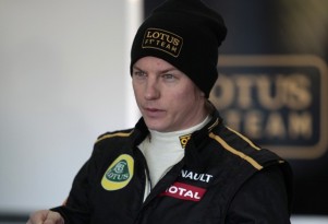 Raikkonen gives feedback to the Lotus F1 team - photo courtesy Lotus F1 Team