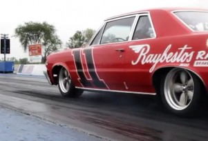 Raybestos 1964 Pontiac GTO-R at the drag strip.