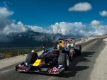 Red Bull F1 showcar drives the world's highest road