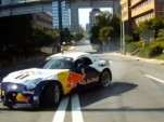 Red Bull Pontiac Solstice drifts the streets of downtown Atlanta
