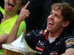 Red Bull Racing's Sebastian Vettel after winning the 2013 Formula 1 Bahrain Grand Prix