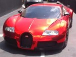 Red chrome Veyron wrap by Dartz