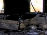 Remains of a 1974 Lamborghini Espada that exploded