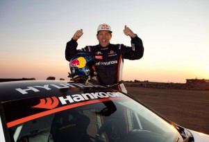 Rhys Millen and his Hyundai Genesis Coupe at the 2012 Pikes Peak Hill Climb