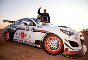 Rhys Millen and his Hyundai Genesis Coupe at the 2012 Pikes Peak Hill Climb