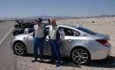 Rietow and Townsend at the finish of the Nevada Open Road Challenge