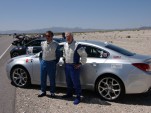 Rietow and Townsend at the finish of the Nevada Open Road Challenge