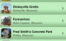 Roadside America app screen shots