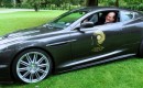 Roger Moore in the Aston Martin DBS