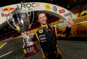 Romain Grosjean after winning the 2012 ROC - Image courtesy of Race Of Champions
