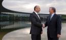 Ron Dennis and Richard Lapthorne at the McLaren Technology Centre