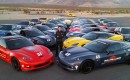 Ron Fellows with Corvettes at the Ron Fellows Performance Driving School