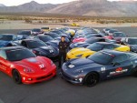 Ron Fellows with Corvettes at the Ron Fellows Performance Driving School