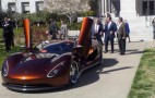 Governor Schwarzenegger takes a spin in the RMC Scorpion eco supercar