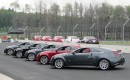 Row of 2011 Cadillac CTS-V Coupes at Monticello Motor Club