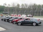 Row of 2011 Cadillac CTS-V Coupes at Monticello Motor Club