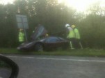 Rowan Atkinson crashed his McLaren F1 after spinning several times