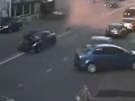 Russian crashes Nissan GT-R while passing on the right