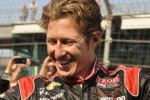 Ryan Briscoe celebrates his first Indianapolis 500 pole - Anne Proffit photo