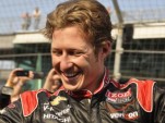 Ryan Briscoe celebrates his first Indianapolis 500 pole - Anne Proffit photo
