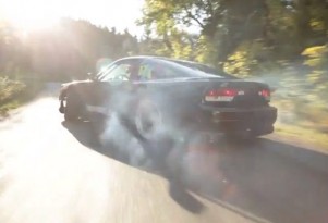 Ryan Tuerck drifts up a pristine mountain road