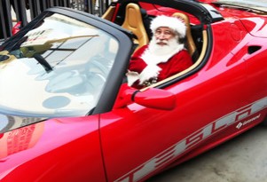 Santa Wants You To Drive A Tesla Roadster This Christmas 