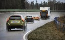 SARTRE self-driving cars during testing