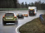 SARTRE self-driving cars during testing