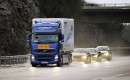 SARTRE self-driving cars during testing