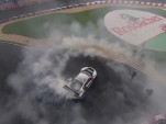 Sèbastian Ogier, making donuts in Dusseldorf.