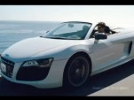 Screencap from an ad for the Audi R8 spyder