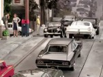 Screencap from Steve Day's recreation of the Bullitt car chase