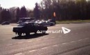 Screencap from video showing Audi R8 hit-and-run