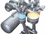 Scuderi twin-cycle Miller gasoline engine